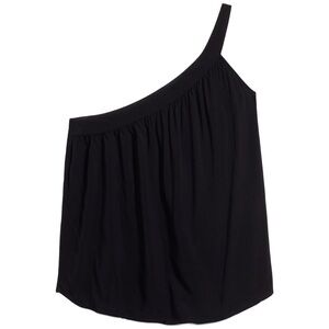OLD Navy XL Black Soft-Woven One-Shoulder Top (ON7.7)